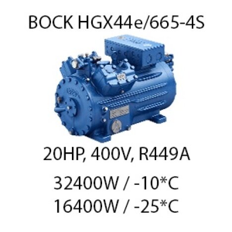 Compresor BOCK HGX 44e/665-4S semi-hermetic